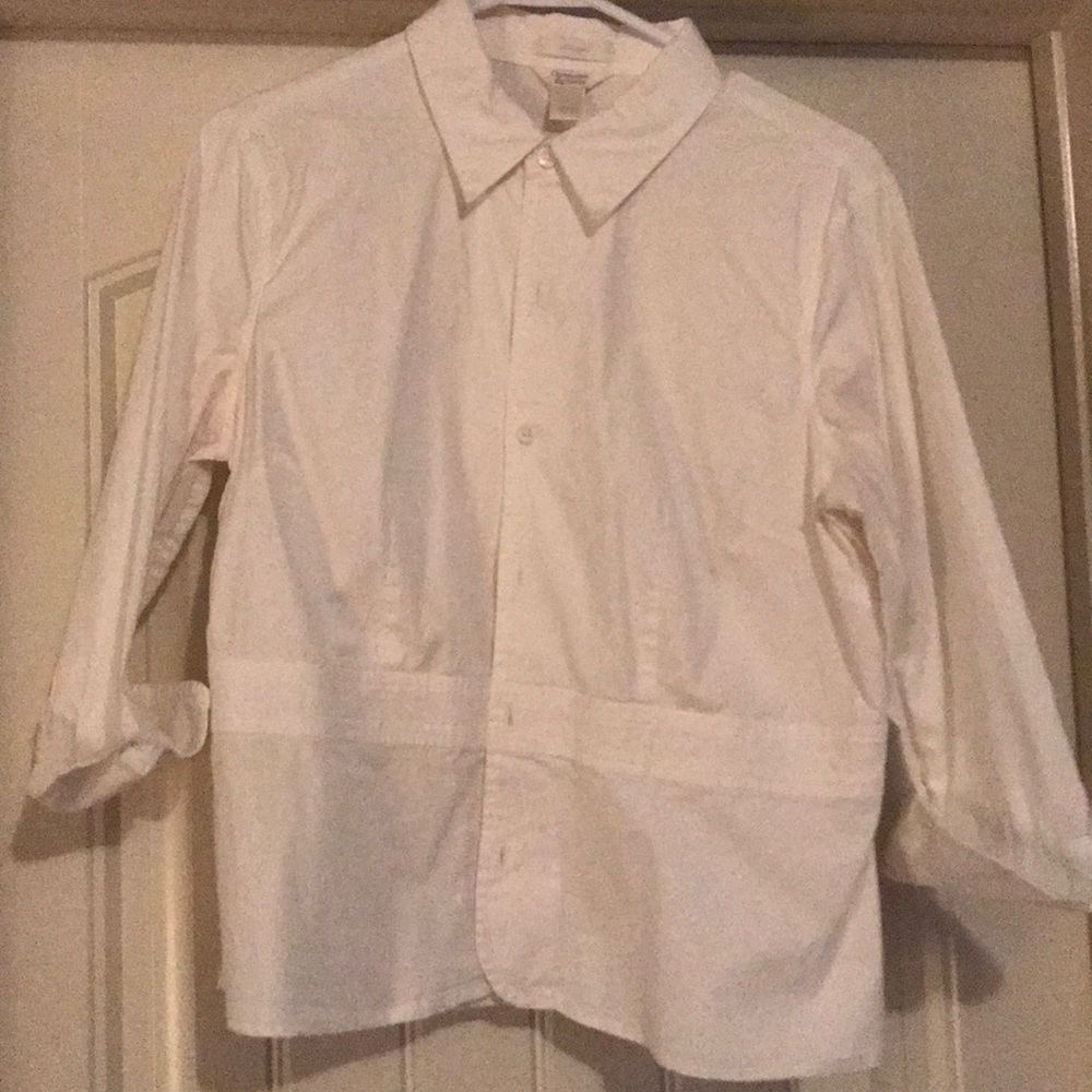 C&B white button-up blouse